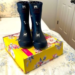 Joules Molly Welly Navy Dogs US size 9
